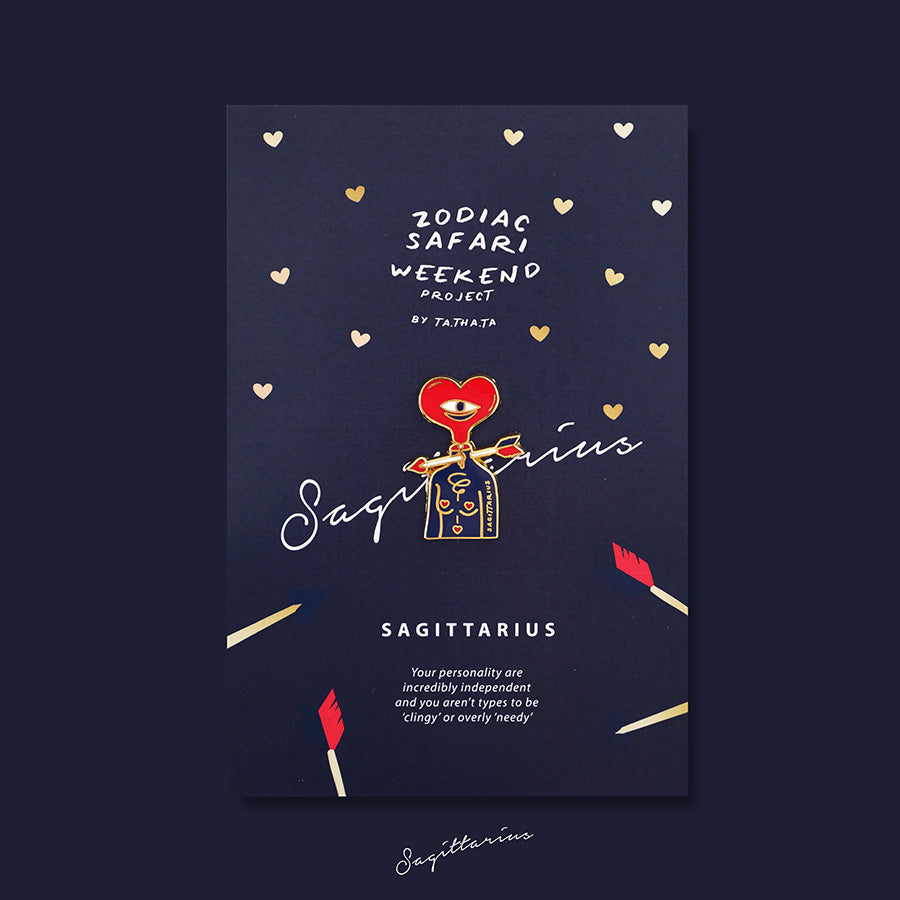 Sagittarius zodiac enamel pin