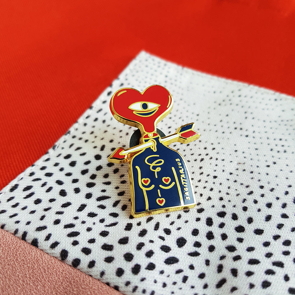 Sagittarius zodiac enamel pin