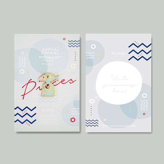 Pisces zodiac enamel pin