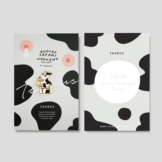 Taurus zodiac enamel pin