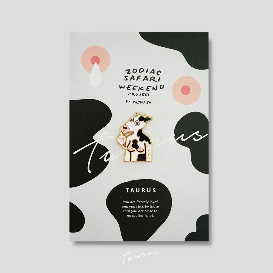 Taurus zodiac enamel pin