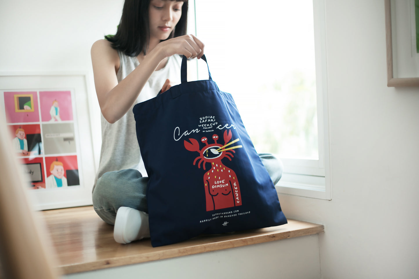 Cancer zodiac tote