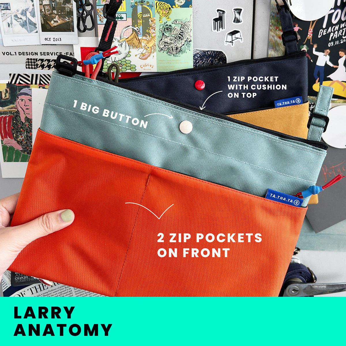 Larry sky orange bag