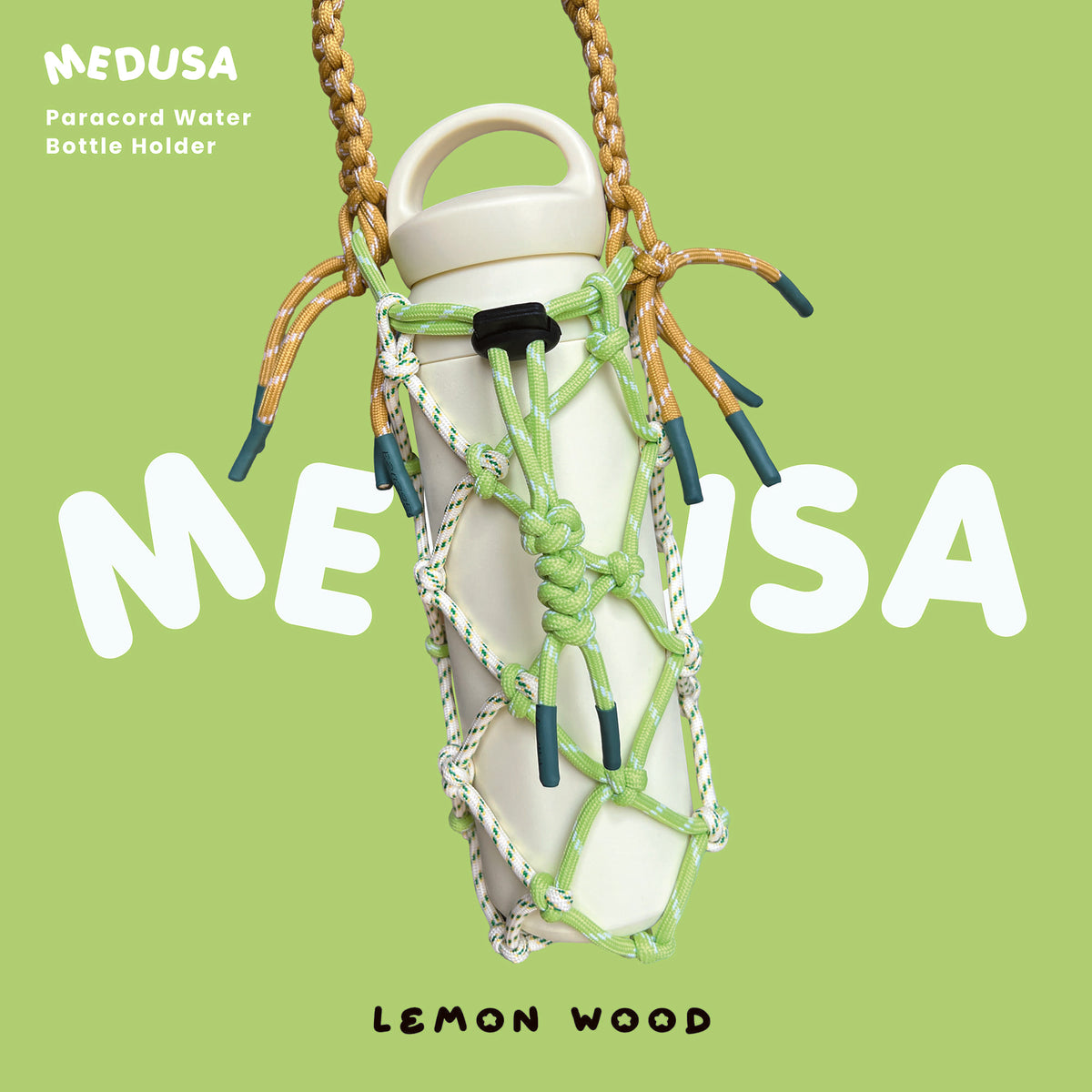 Medusa Paracord Shoulder Bottle Holder - Peppermint Twist