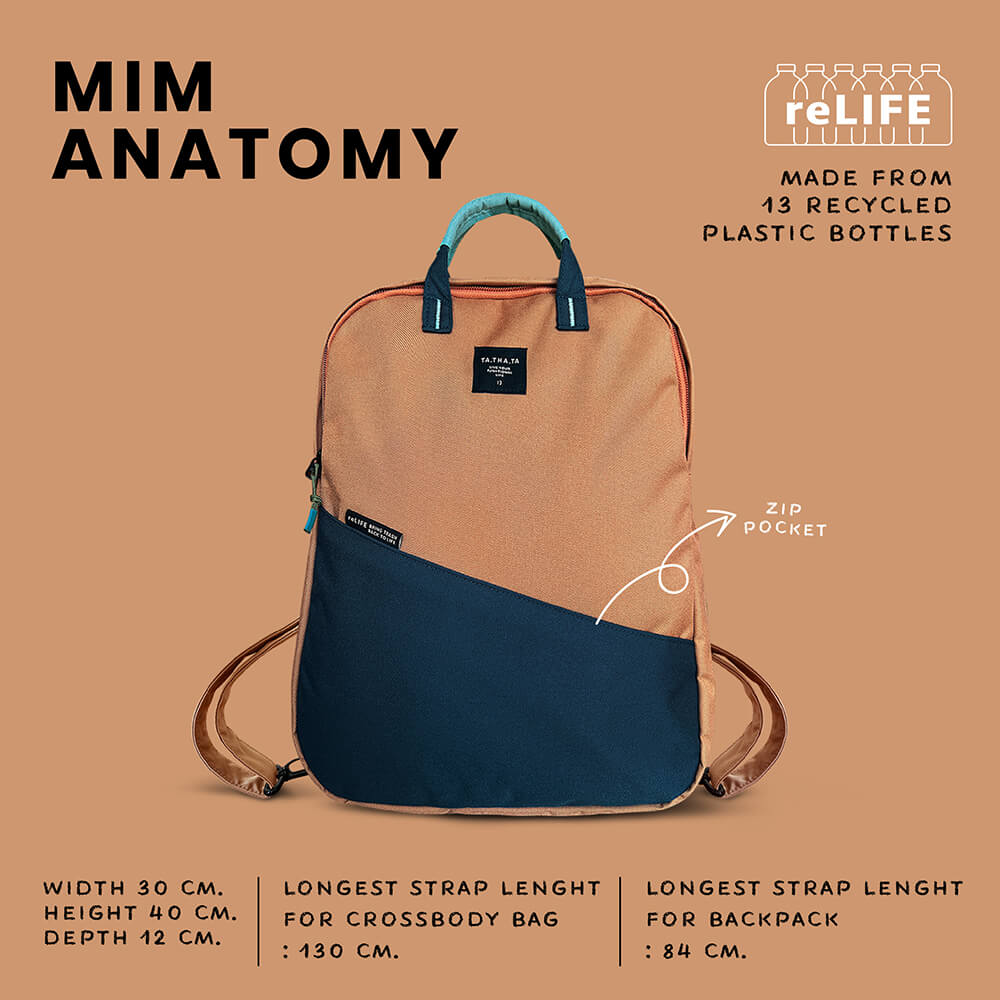 Mim relife camel blue bag