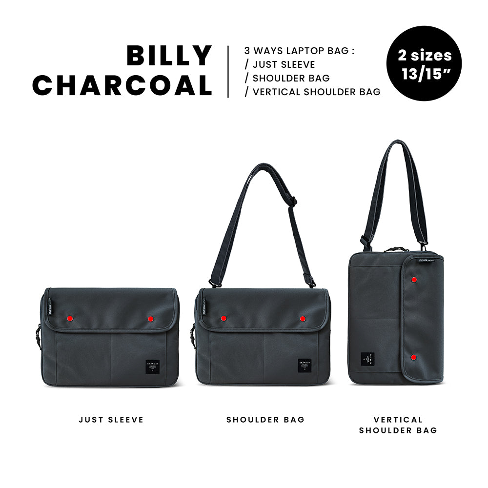 Billy relife charcoal navy laptop bag