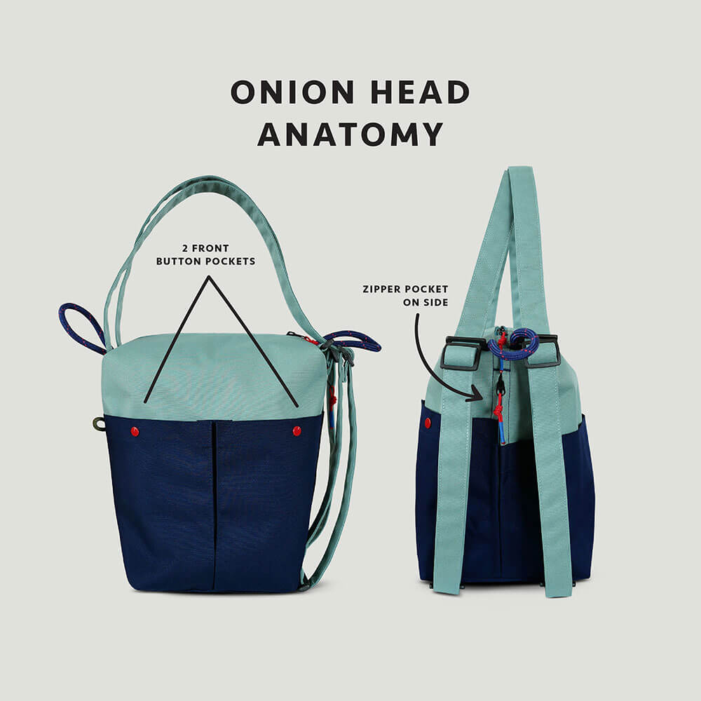 Onion head relife mustard bag