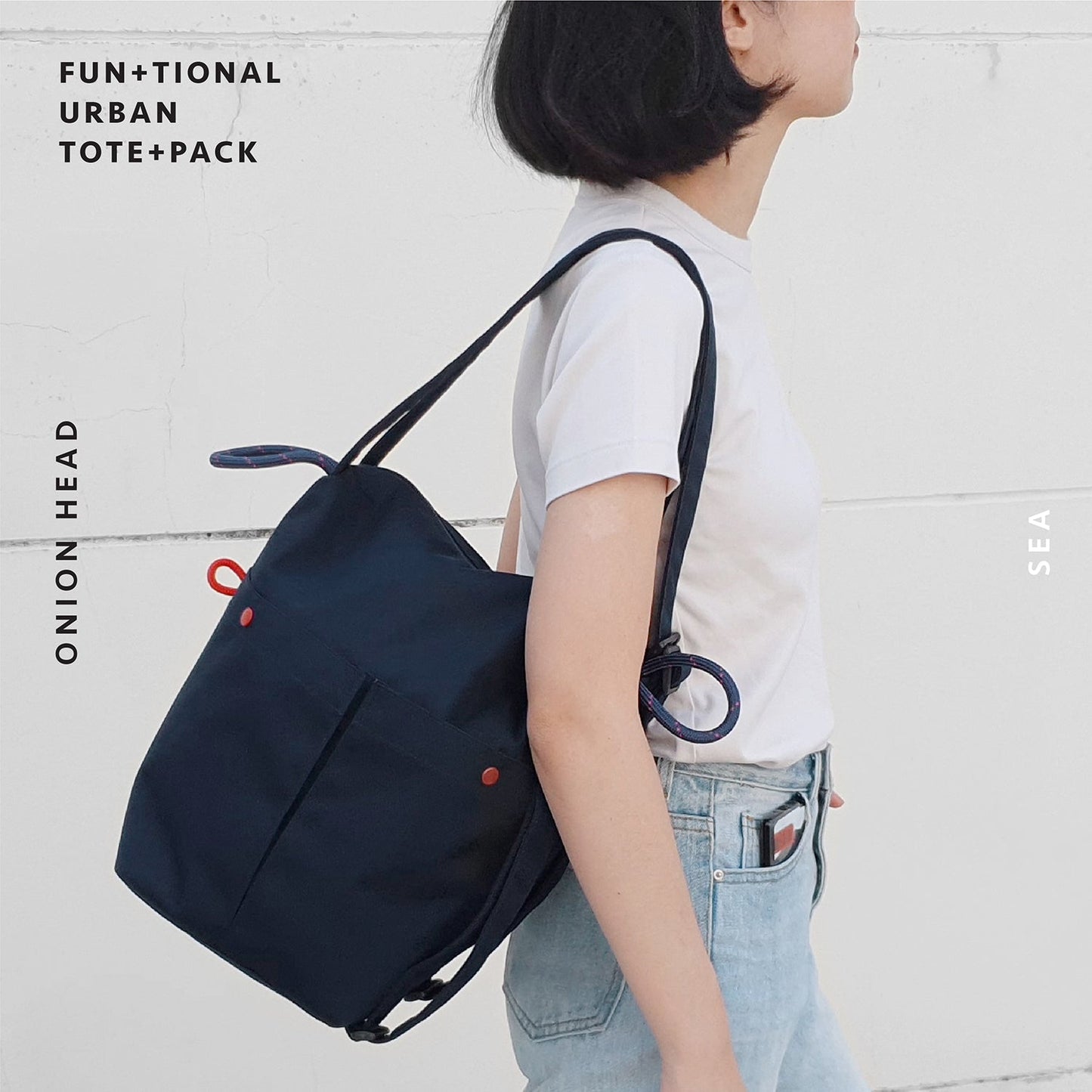 Onion head relife charcoal navy bag
