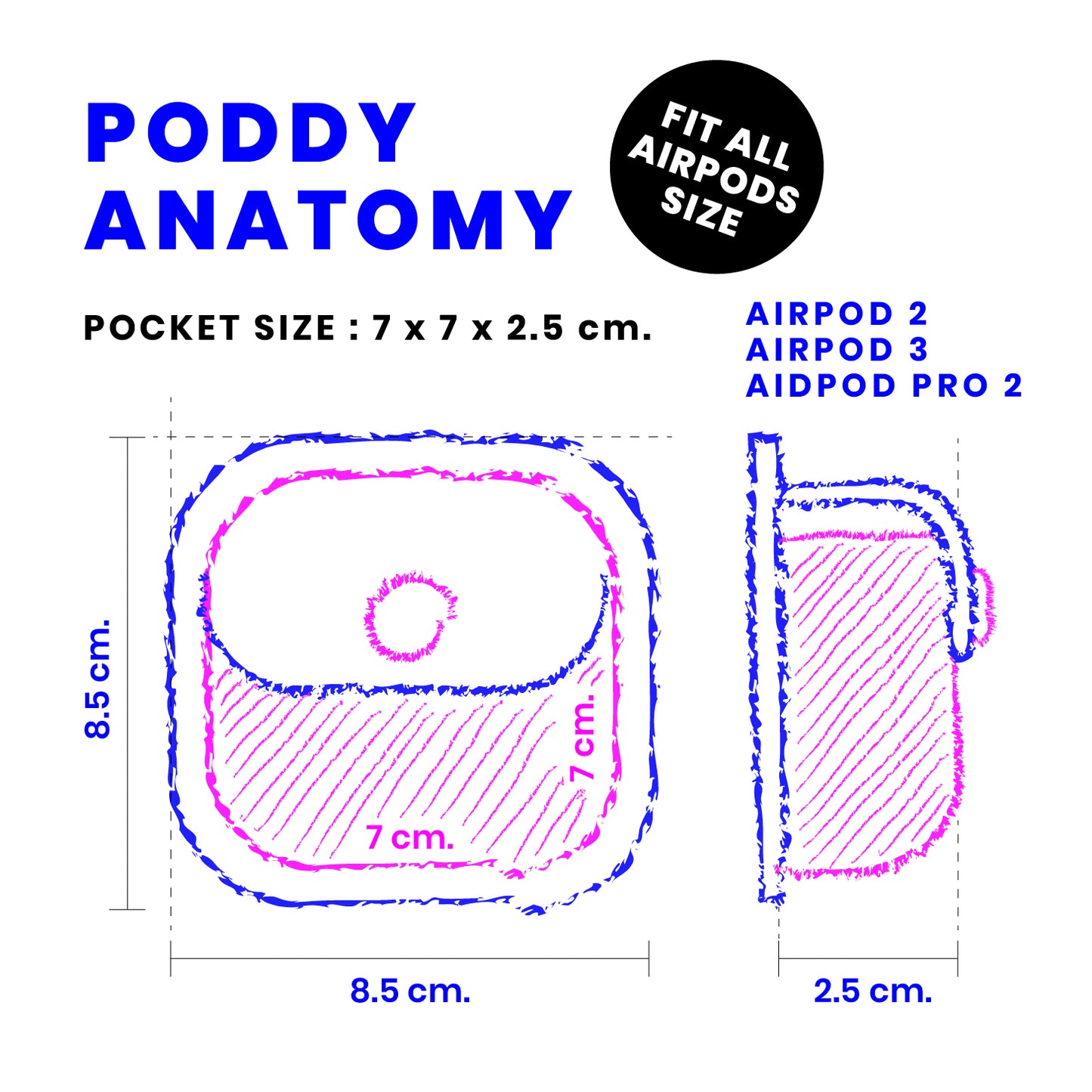 Poddy relife ocean airpod pouch