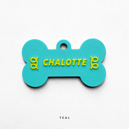 Custom Bone Pet Name Tag