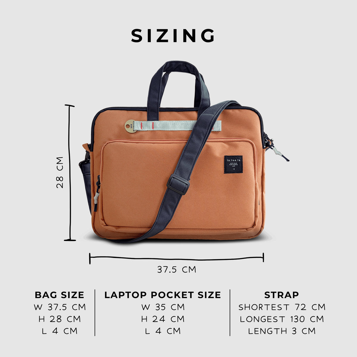 The Monday laptop bag - Camel