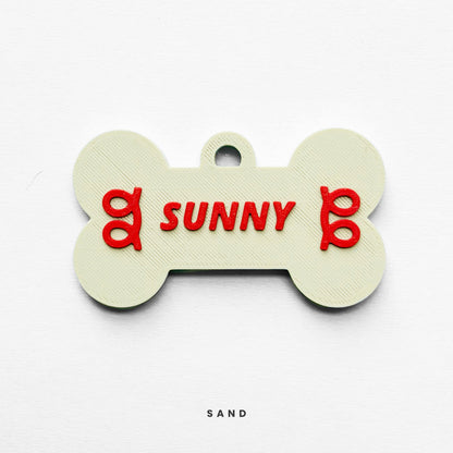 Custom Bone Pet Name Tag