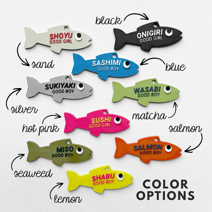 Custom Fish Pet Name Tag