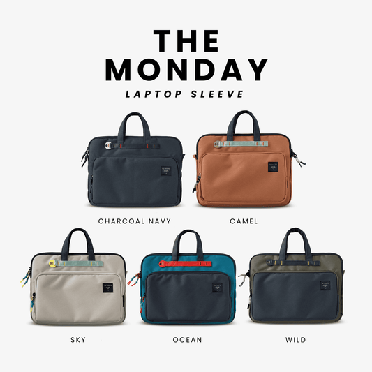 The Monday laptop bag - Charcoal Navy