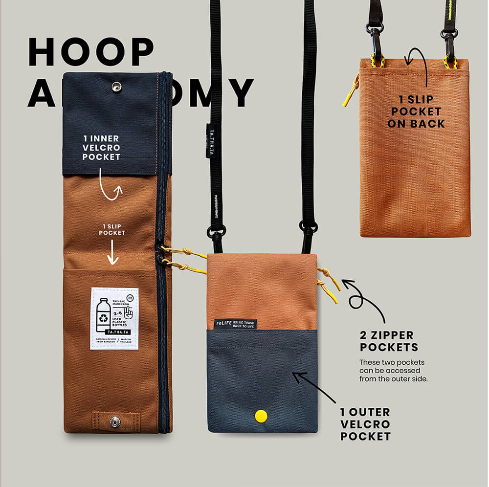 Hoop relife charcoal navy sling bag