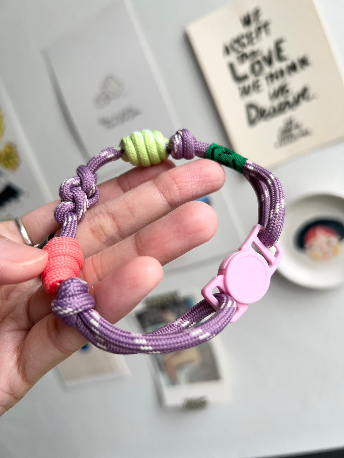 Breakaway Braided Nylon Cat Collar : Berry Soda Cat Ramen Collar
