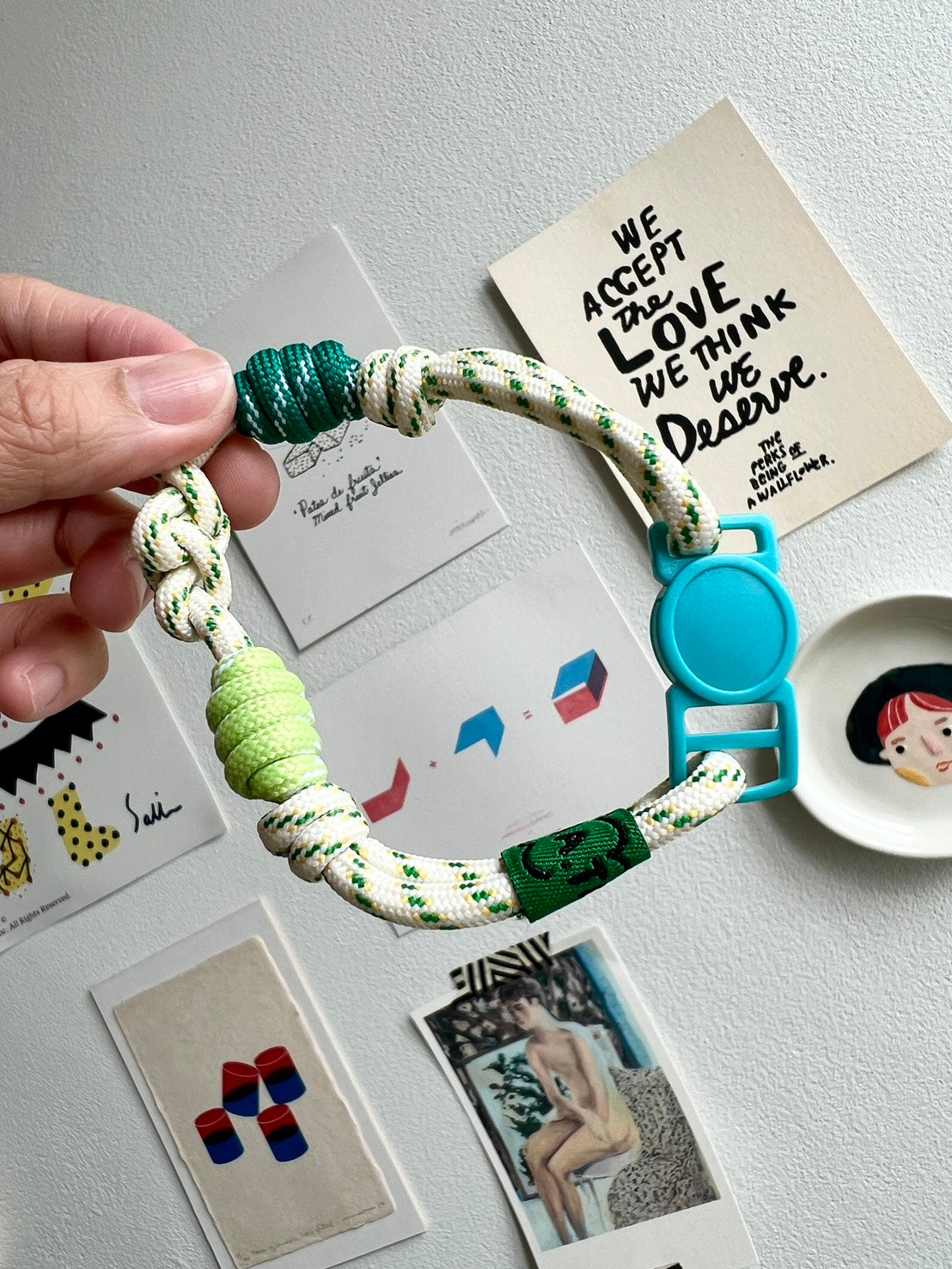 Breakaway Braided Nylon Cat Collar : Tennis Lover Cat Ramen Collar