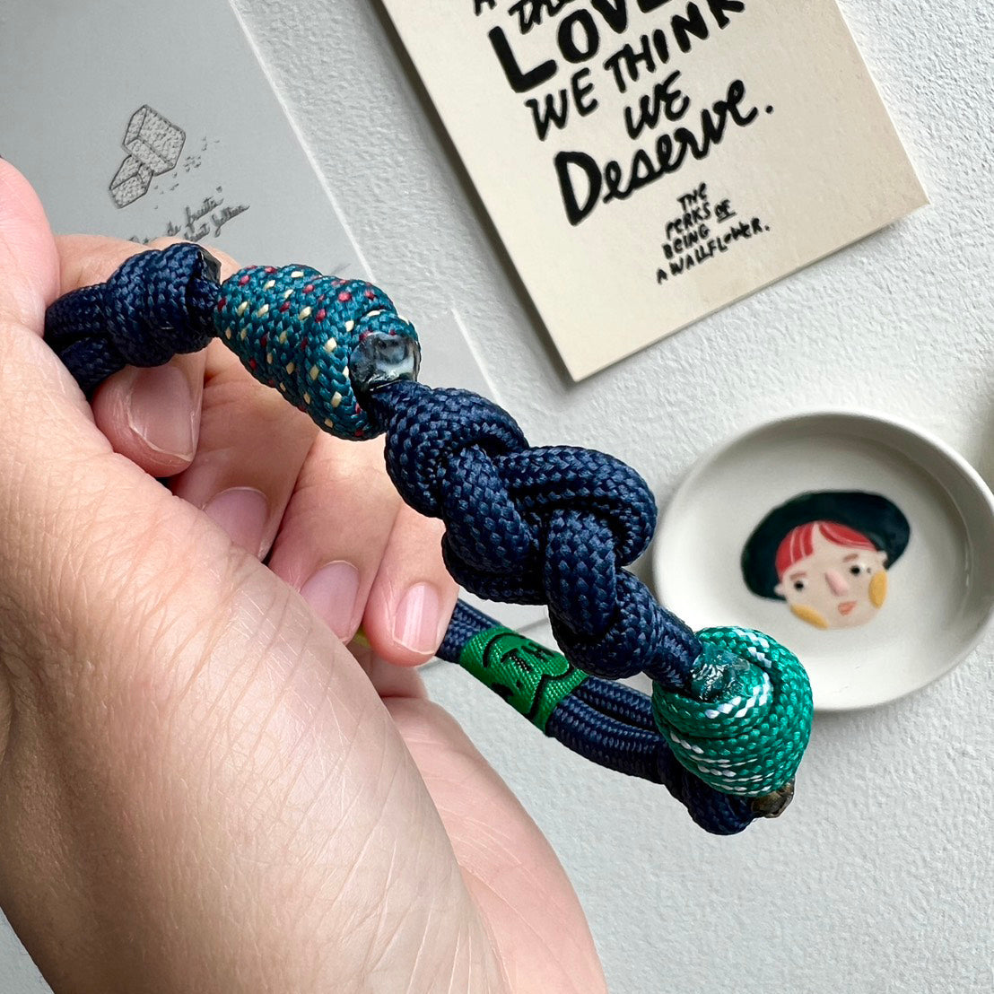 Breakaway Braided Nylon Cat Collar : Deep Sea Lemon Cat Ramen Collar