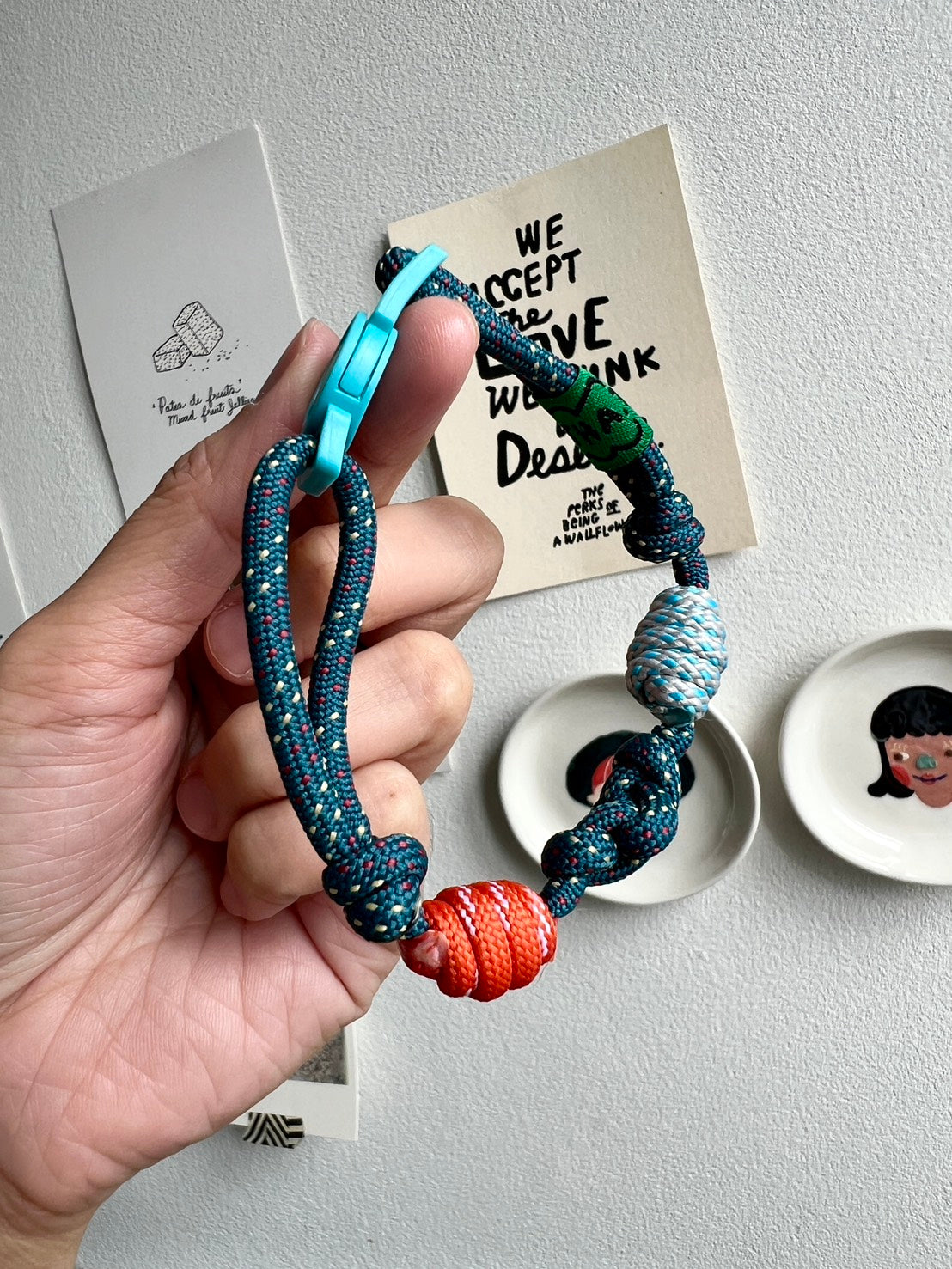 Breakaway Braided Nylon Cat Collar : Midnight Carnival Cat Ramen Collar