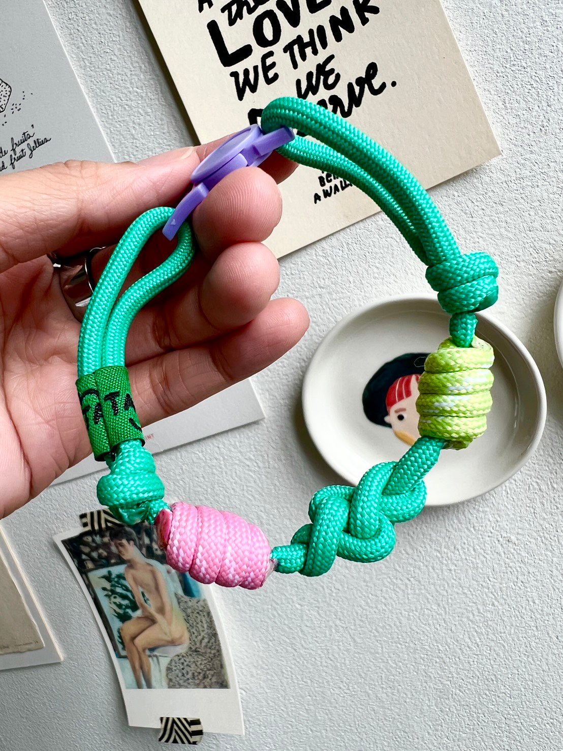 Breakaway Braided Nylon Cat Collar : Minty Macaron Cat Ramen Collar