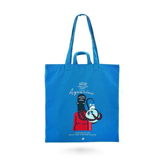 Aquarius zodiac tote