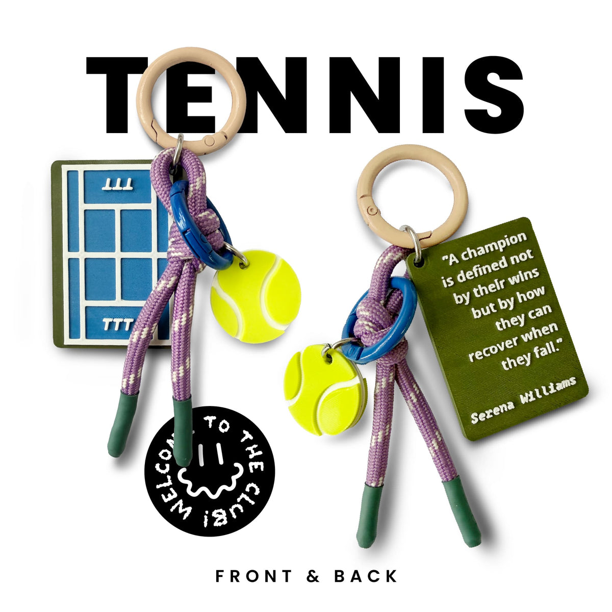 Tennis Keychain Charm