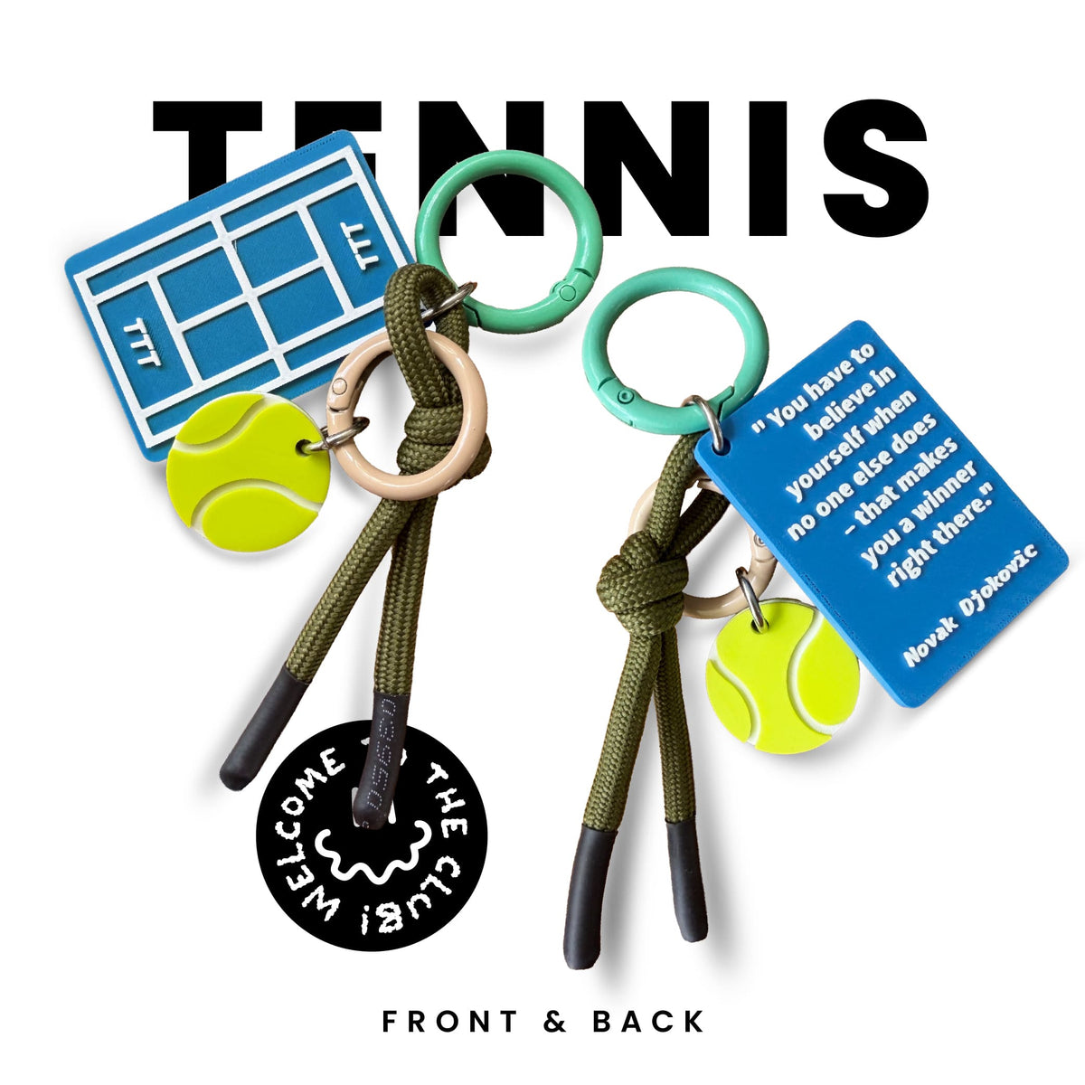 Tennis Keychain Charm