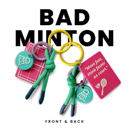 Badminton Keychain Charm