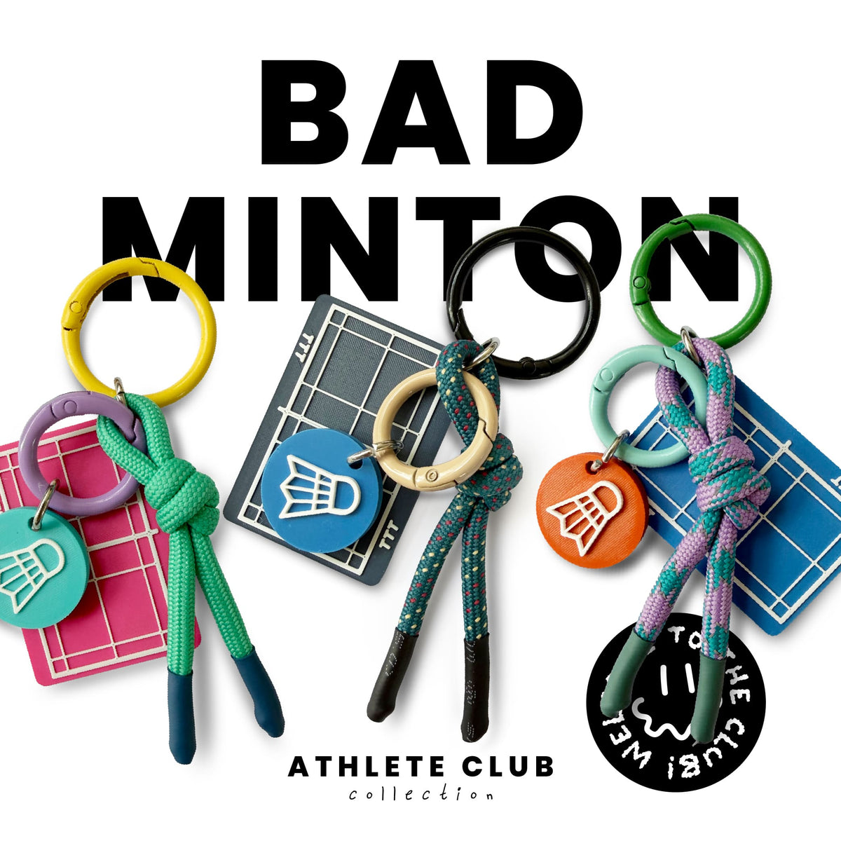 Badminton Keychain Charm