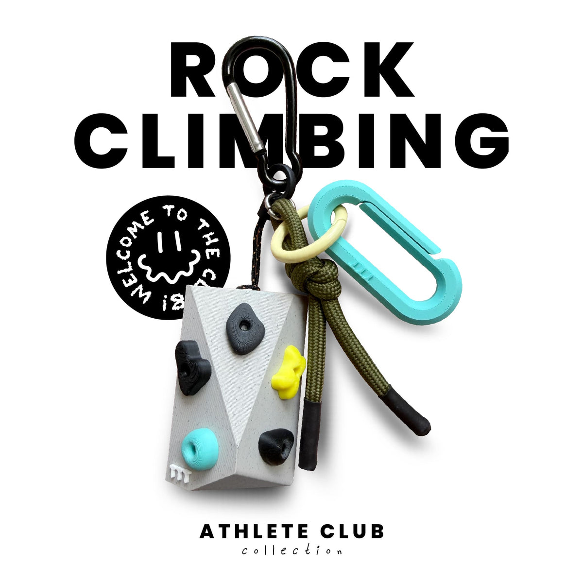 Rock Climbing Keychain Charm