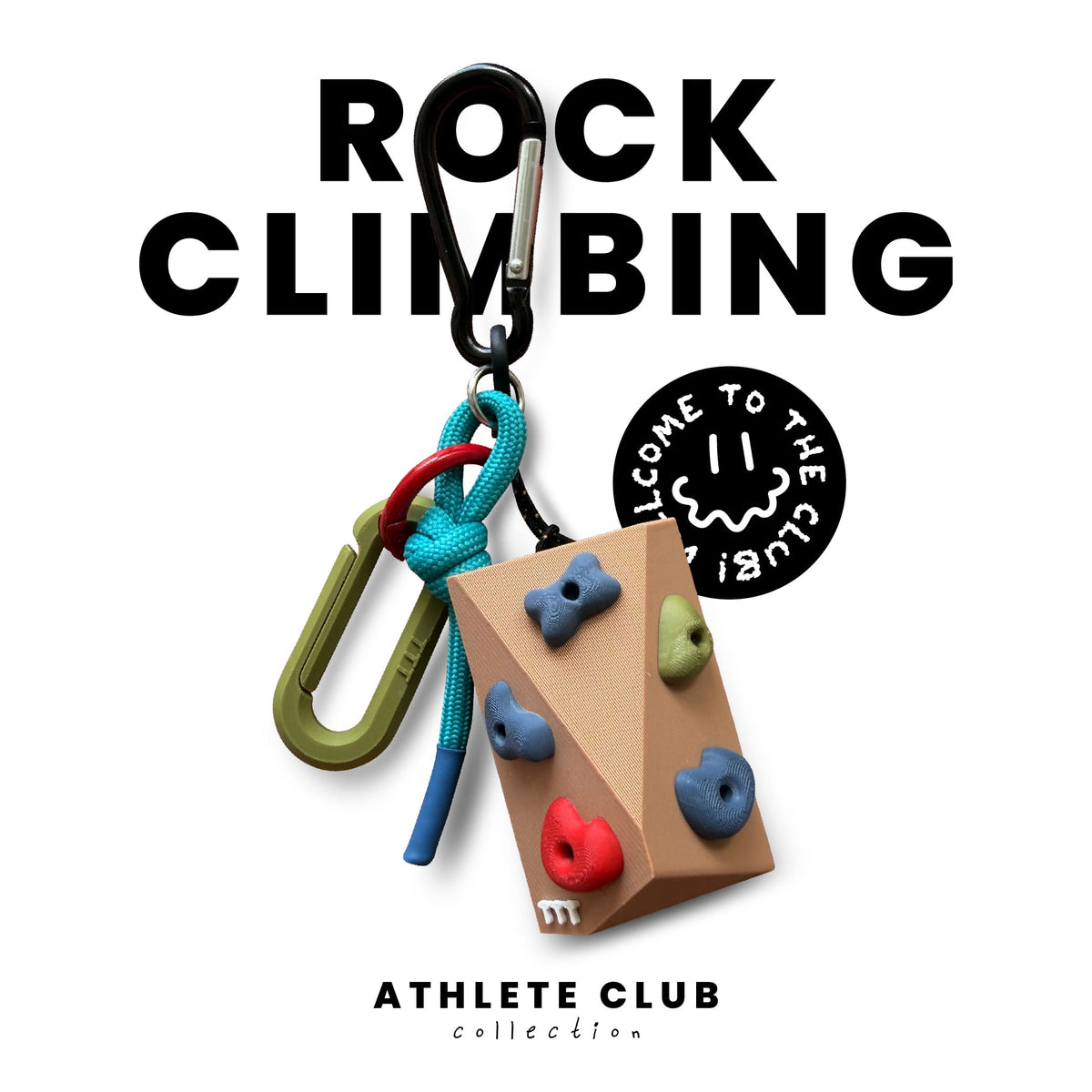 Rock Climbing Keychain Charm