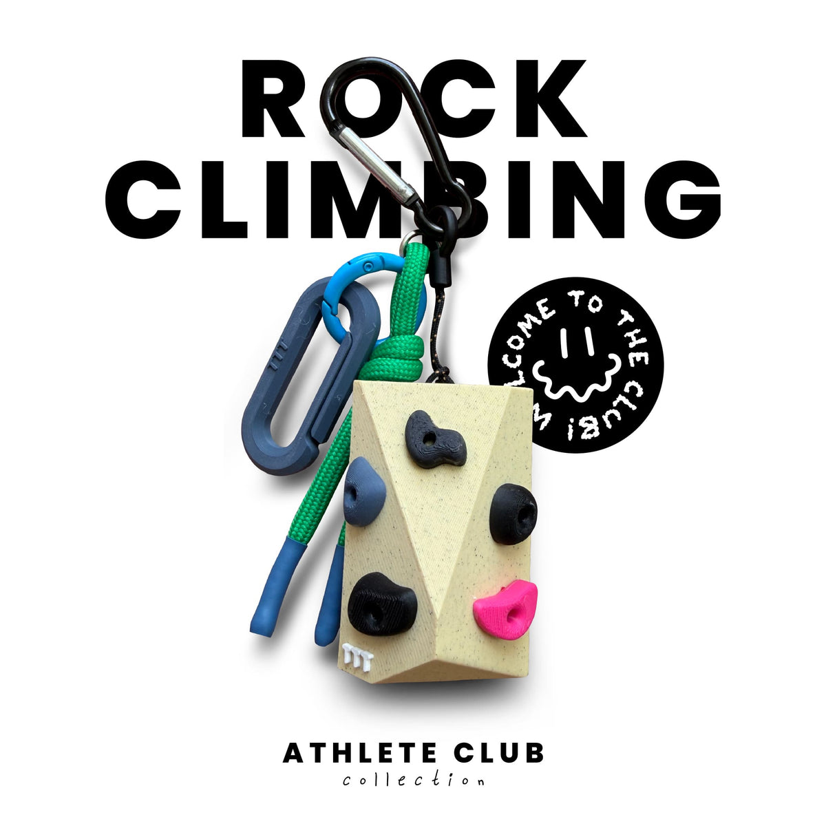 Rock Climbing Keychain Charm
