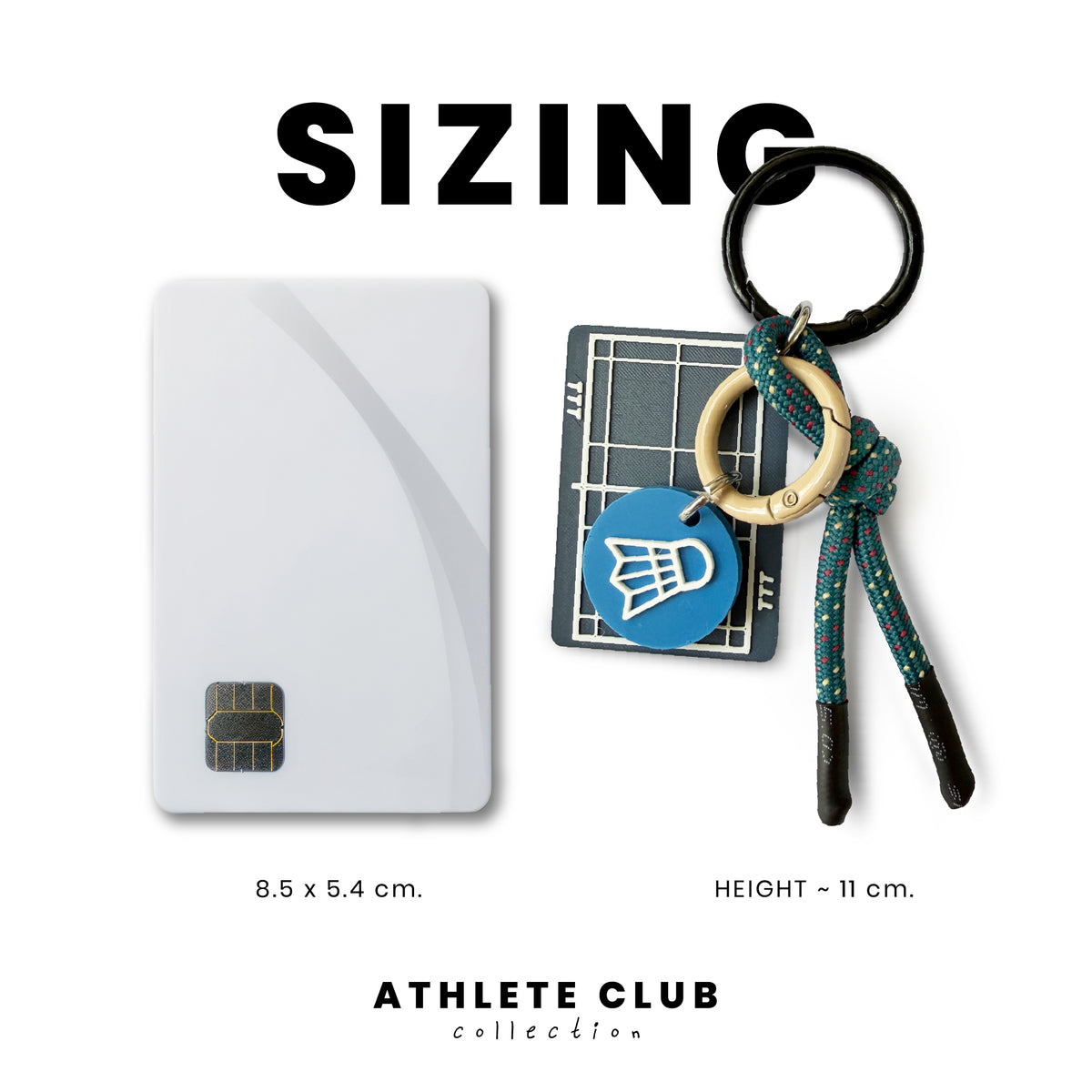 Badminton Keychain Charm