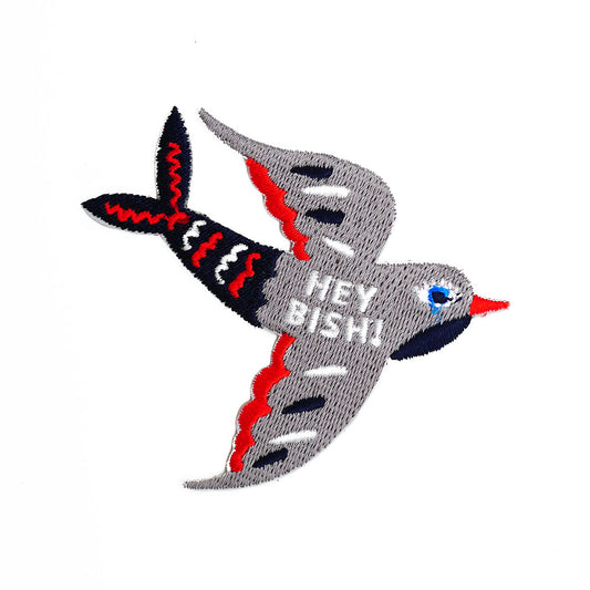 Hey Bish - Embroidered Iron On Patch