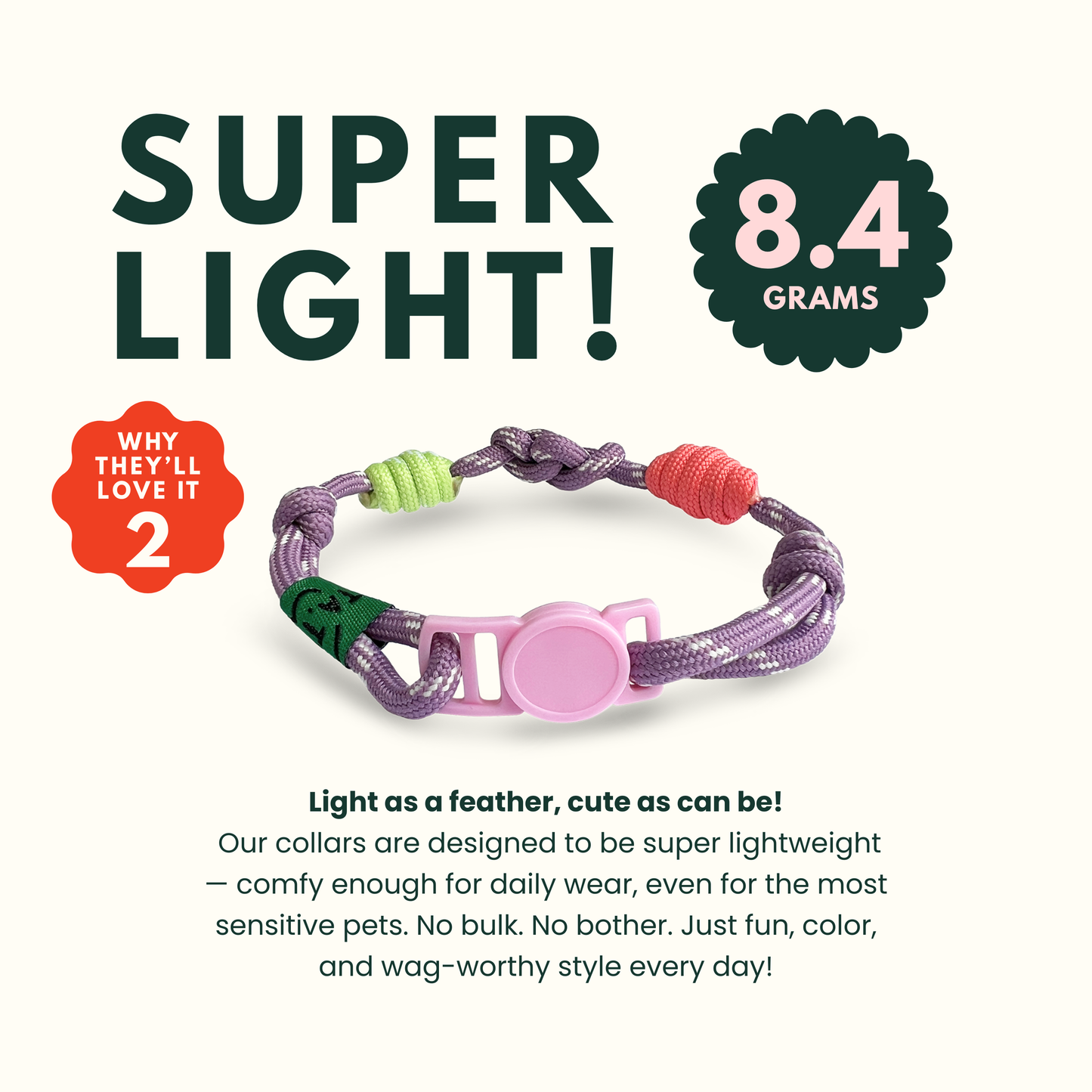 Breakaway Braided Nylon Cat Collar : Tennis Lover Cat Ramen Collar