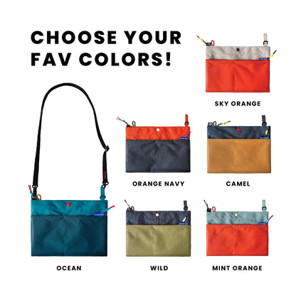 Larry mint orange bag