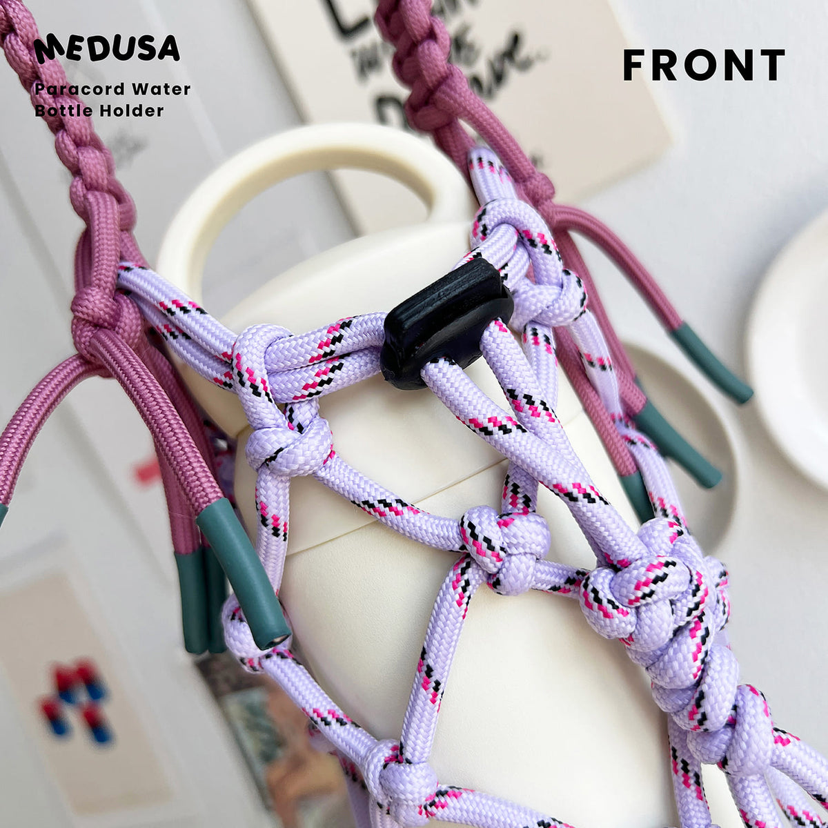 Medusa Paracord Shoulder Bottle Holder - Midnight Ember