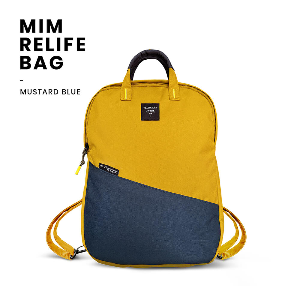 Mim relife mustard blue bag