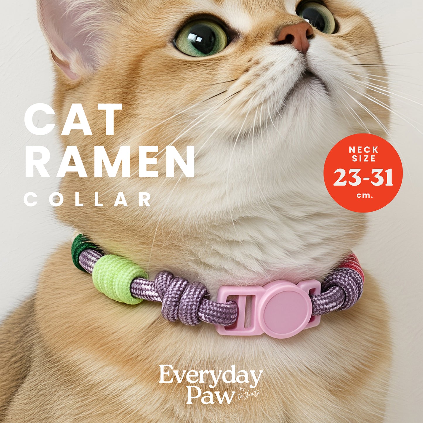 Ramen Breakaway Braided Nylon Cat Collar
