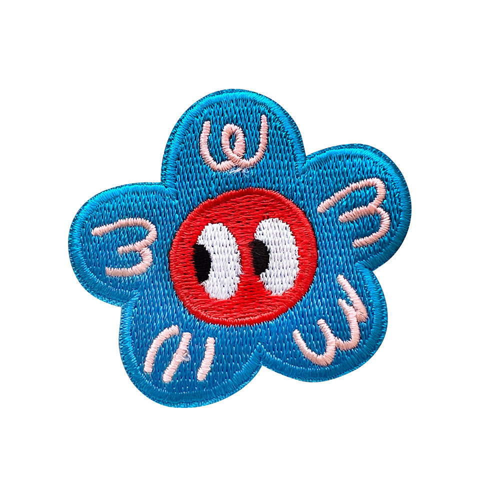 Poppy Dobby - Embroidered Iron On Patch