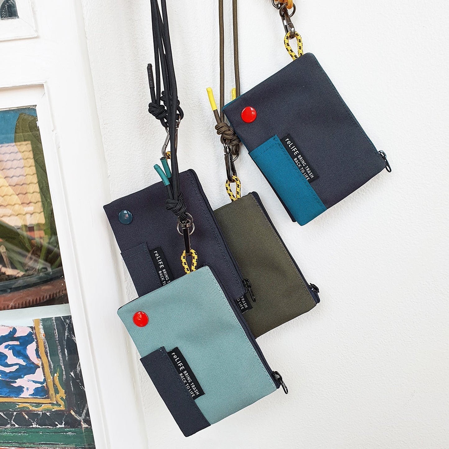 Hop relife mustard wallet lanyard