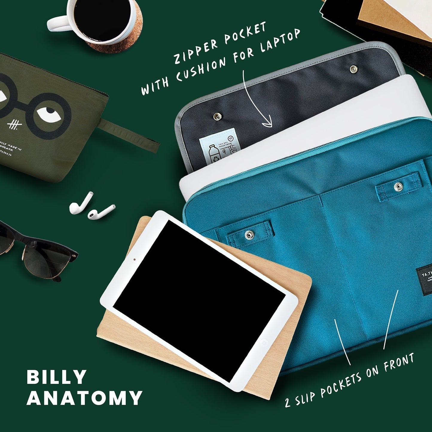 Billy relife ocean laptop bag