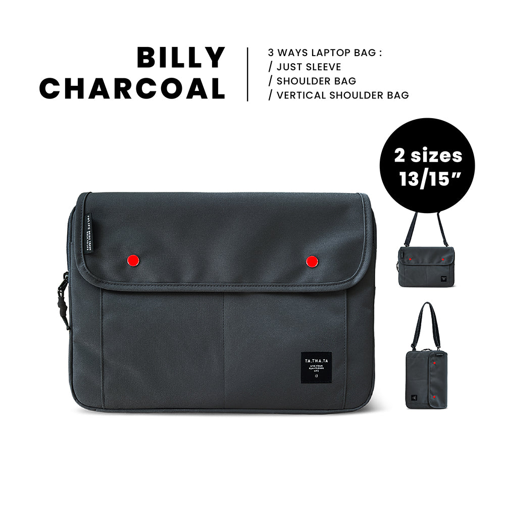Billy relife charcoal navy laptop bag